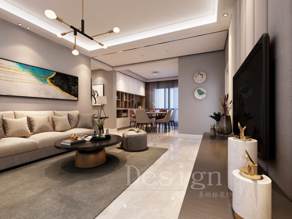 客廳沙發(fā)裝修效果圖清鎮(zhèn)銀河世紀潘總家居現代簡約客廳設計圖片賞析