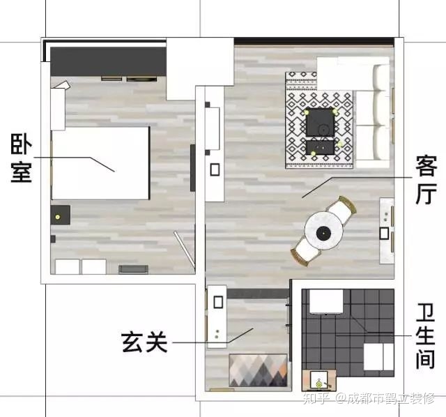 二手房改建，40平米一室一廳公寓改造（附改造前后對(duì)比圖）