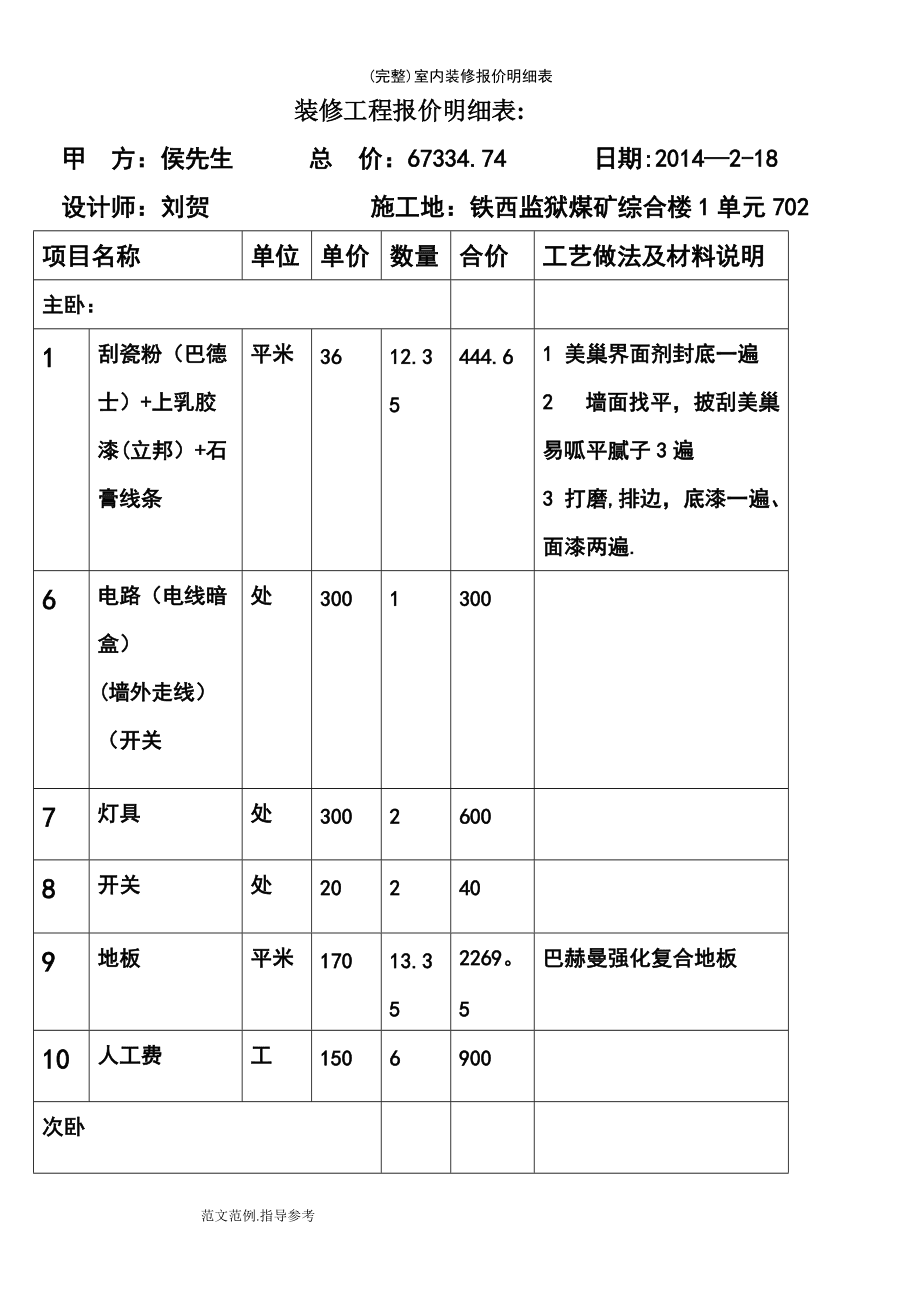 企業(yè)產(chǎn)品標準審查單(會議紀要)范本_裝修套餐報價范本_裝修報價單范本