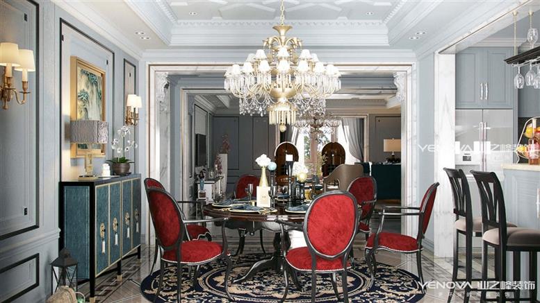 星海灣壹號248平米法式風(fēng)格裝修效果圖(業(yè)之峰裝飾作品)