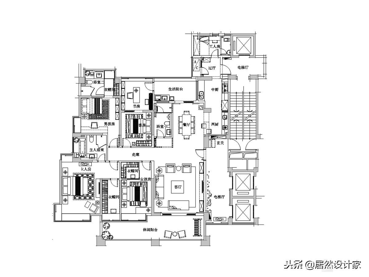 185㎡新中式風(fēng)格裝修，即有國(guó)風(fēng)韻味，又有現(xiàn)代潮流