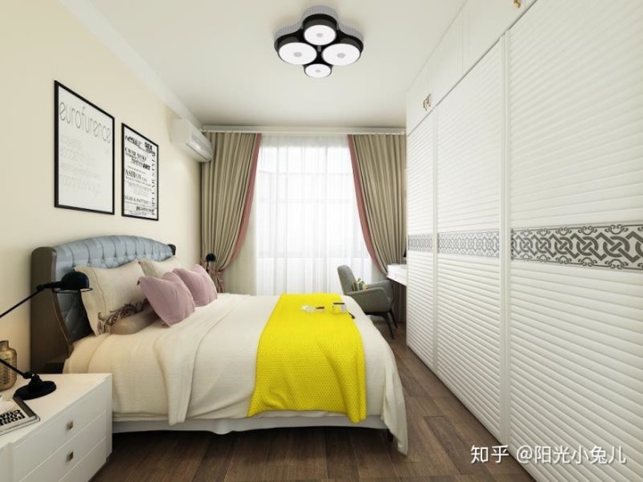 90㎡兩室一廳裝修樣板房！婚房裝修效果圖！昏暗的頂樓能裝這么好看？神奇